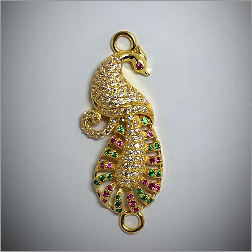 Gold Peacock Pendant By JEET CHAINS