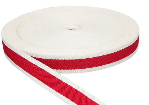 25 Mm Double Colour Niwar Tapes Ss 4150 Blood Red Pactoe 18-1763 Tpg Raspberry Sorbet