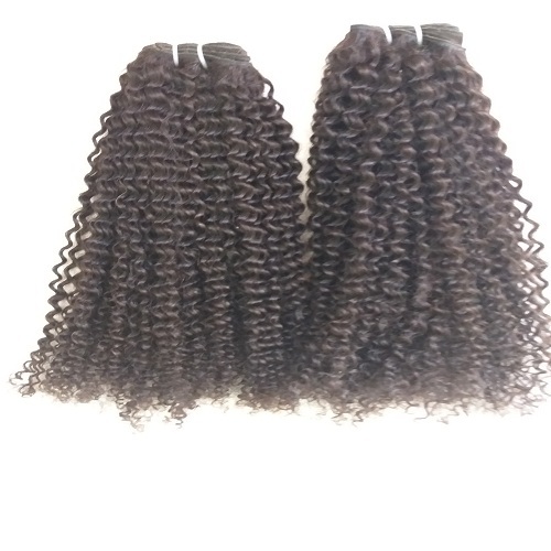 Steamed Curly Hair Double Machine Weft Hair