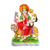 Devi Durga Statue - Polyresin, Handmade, Decorative Indian Religious Idol | Lightweight, Easy To Clean, Rust Proof, Intricate Finishing