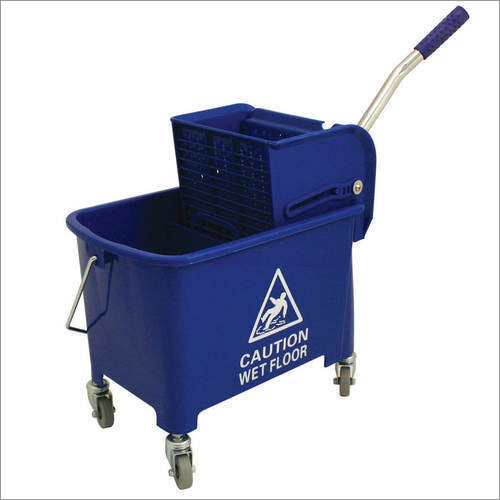 Single Bucket Mop Wringer Trolley By Ecokleen Equipments