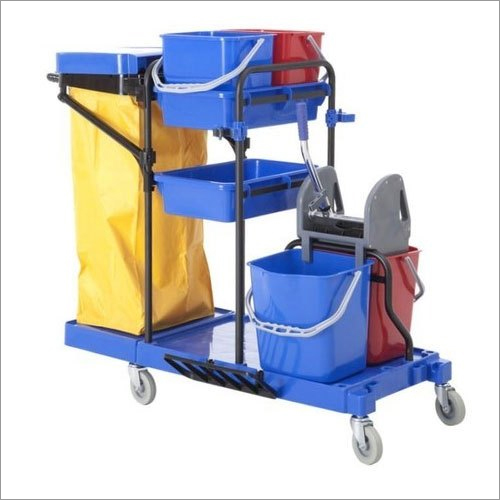 Plastic Multifunction Janitor Cart Trolley