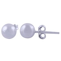 Round Ball Plain 925 Sterling Solid Silver Stud Earrings