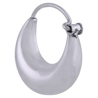 Plain 925 Sterling Solid Silver Bali Earrings