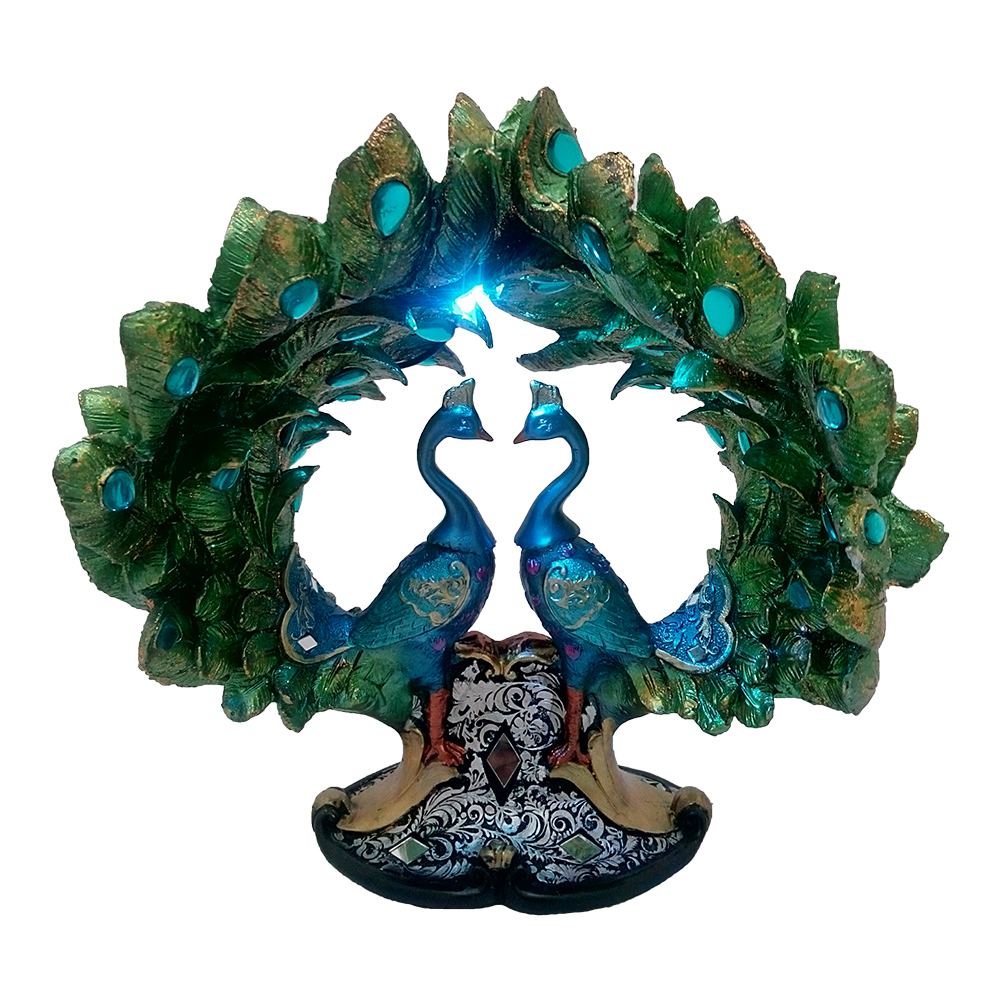 Polyresin Beautiful Peacock Sculpture