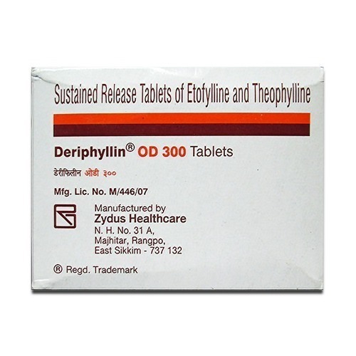 Deriphyllin OD 450 Tablet PR (Etofylline (231mg) + Theophylline (69mg)