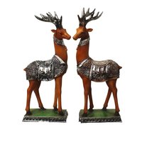 Antique Polyresin Look Deer Statue