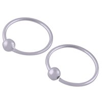 Plain 925 Sterling Solid Silver Bali Earrings