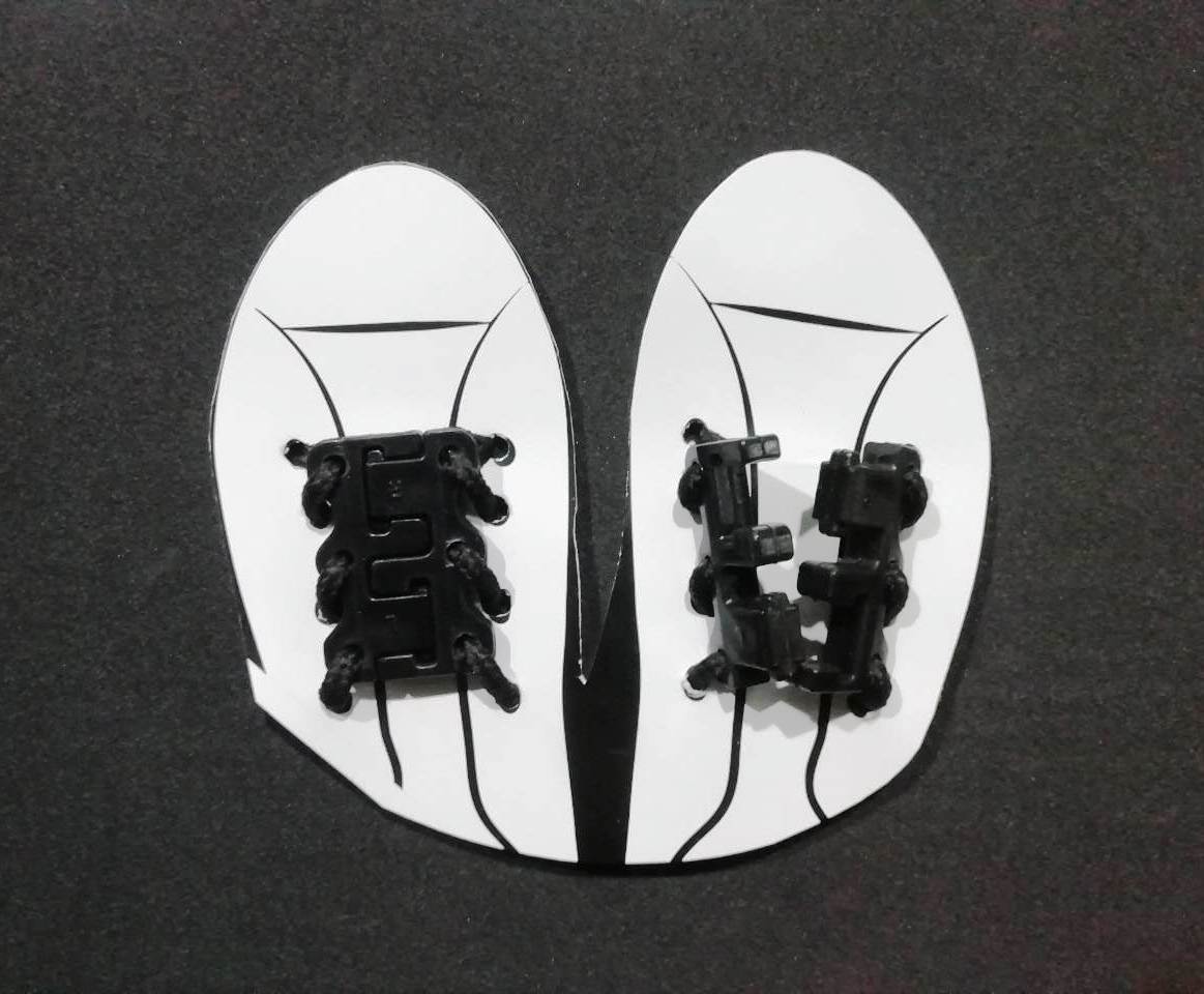 Flat Shoe Lace Ss Raw White & Black