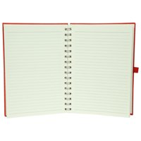 Comma Abaca - A5 Size - Wire-O-Bound Notebook (Red)