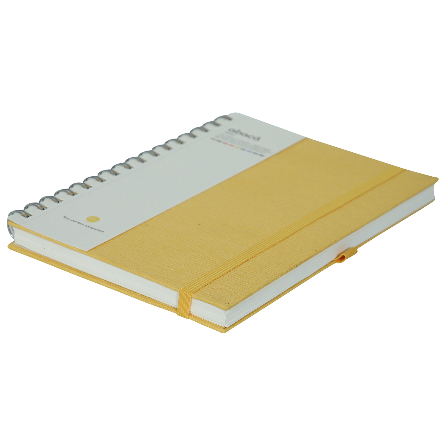 Comma Abaca - A5 Size - Wire-o-bound Notebook (Yellow)