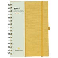 Comma Abaca - A5 Size - Wire-o-bound Notebook (Yellow)