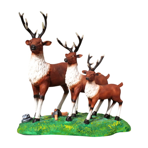 Polyresin Deer Showpiece Set