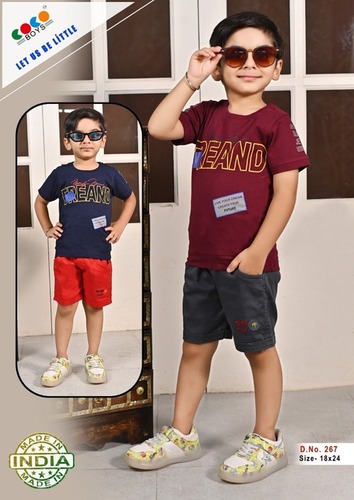 Soft Coco Boys Imported Fabric Tee With Cotton Rfd Pants