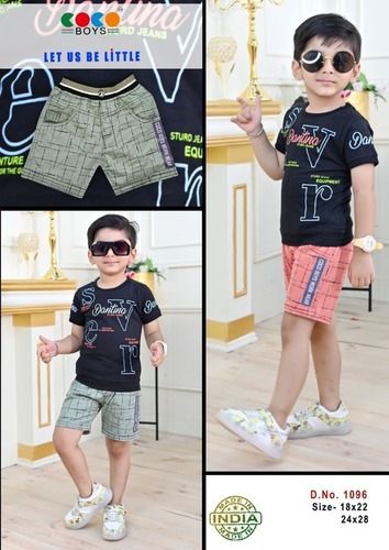 Coco Boys Half Sleeves Wake Up Print With Cotton Rfd Pants