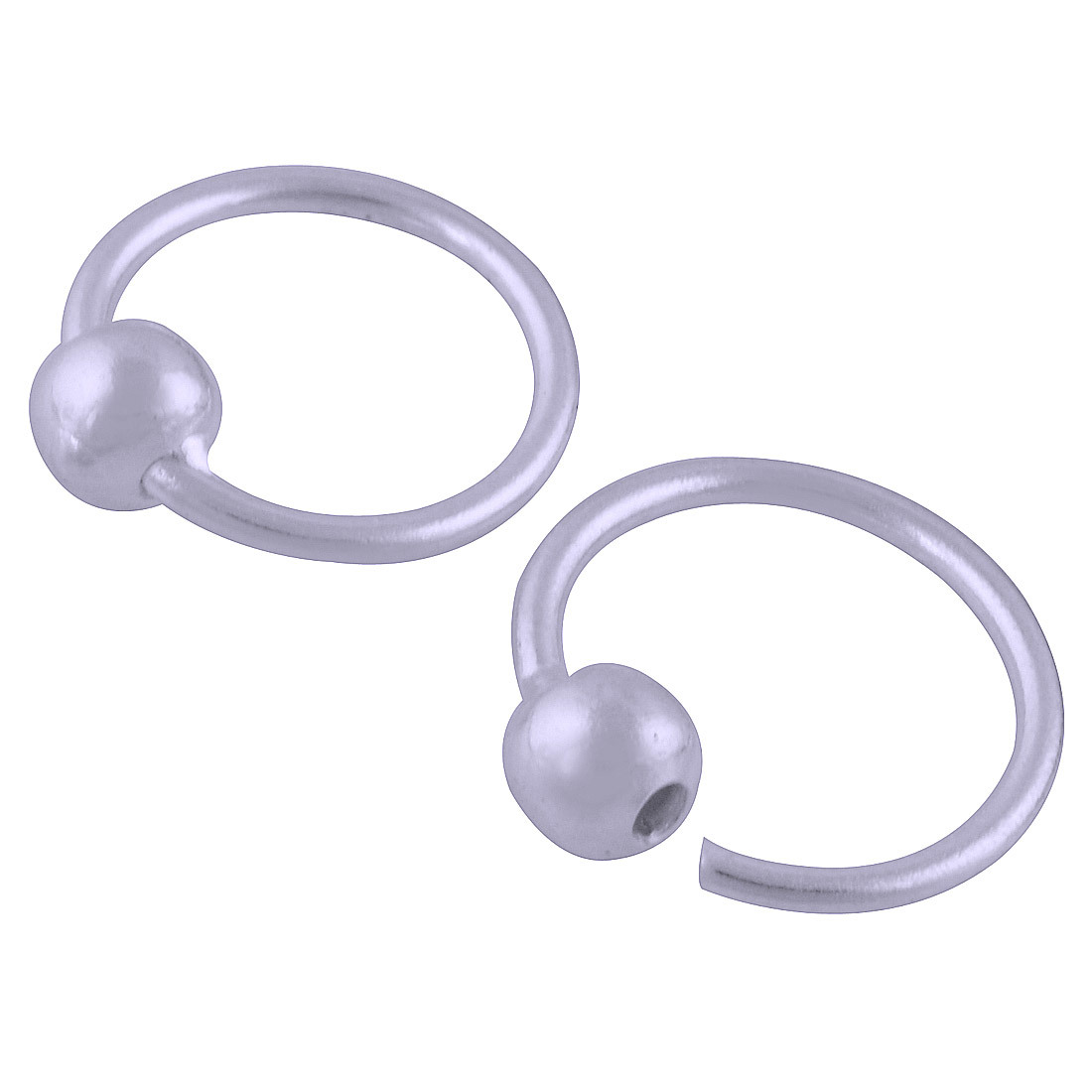 Plain 925 Sterling Solid Silver Bali Earrings