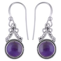 Malachite Natural Gemstone 925 Sterling Solid Silver Round Cabochon Handmade Earrings