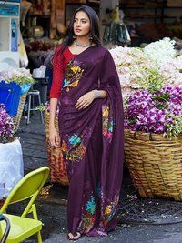 Cotton Satin Saree