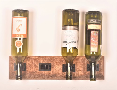 Attractively Designed Wall Bottle Stand Wooden With Metal