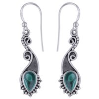 Labradorite Natural Gemstone 925 Sterling Solid Silver Pear Cabochon Handmade Earrings
