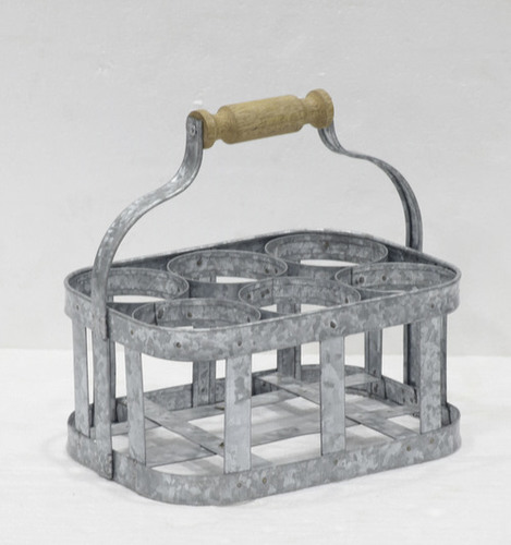 Bottle Holder With Wooden Handle