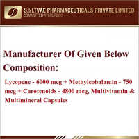Lycopene-6000 MCG  Methylcobalamin-750 MCG Carotenoids-4800 MCG Multivitamin Multimineral And Capsules