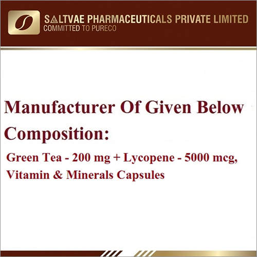 Green Tea-200 MG Lycopene-5000 MCG Vitamin And Minerals Capsules