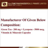 Green Tea-200 MG Lycopene-5000 MCG Vitamin And Minerals Capsules