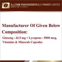 Ginseng-42.5 MG Lycopene-5000 MCG Vitamin And Minerals Capsules