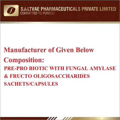 Pre-Pro Biotic With Fungal Amylase And Fructo Oligosaccharides Sachets-Capsules