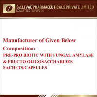 Pre-Pro Biotic With Fungal Amylase And Fructo Oligosaccharides Sachets-Capsules