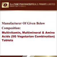 Multivitamin Multiminerals And Amino Acids (5G Vegetarian Combination) Tablets