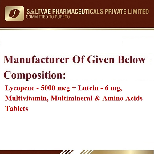 Lycopene-5000 MCG Lutein-6 MG Multivitamin Multimineral And Amino Acids Tablets
