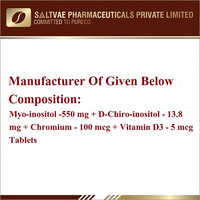 Myo Inositol-550 MG D-Chiro-Inositol-13.8 MG Chromium-100 MCG Vitamin D3-5 MCG Tablets