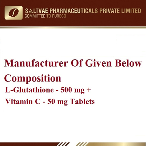 L-Glutathione-500 MG Vitamin C-50 MG Tablets