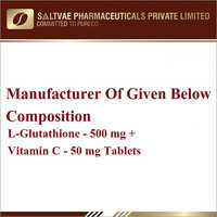 L-Glutathione-500 MG Vitamin C-50 MG Tablets