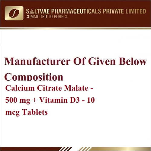 Calcium Citrate Malate-500 MG Vitamin D3-10 MCG Tablets