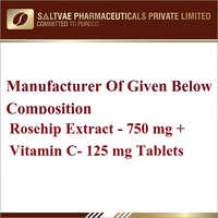 Rosehip Extract-750 MG Vitamin C-125 MG Tablets