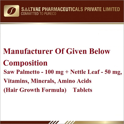 Saw Palmetto-100 MG Nettle Leaf-500 MG Vitamins Minerals Amino Acids Tablets