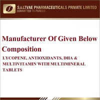 Lycopene Antioxidants DHA And Multivitamin With Multimineral Tablets