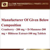 Cranberry-200 MG D-Mannose-200 MG Hibiscus Extract-100 MG Tablets