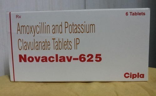 Novaclav 625 Tablet (Amoxycillin (500mg) + Clavulanic Acid (125mg)