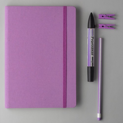 Comma Weave - A5 Size - Hard Bound Notebook (Lilac)