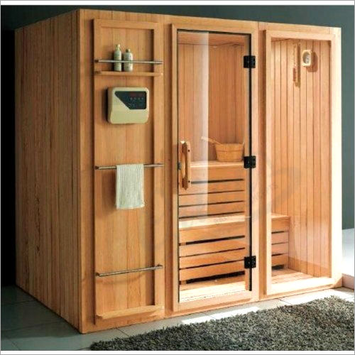 Brown Spruce Wood Sauna Bath Cabin