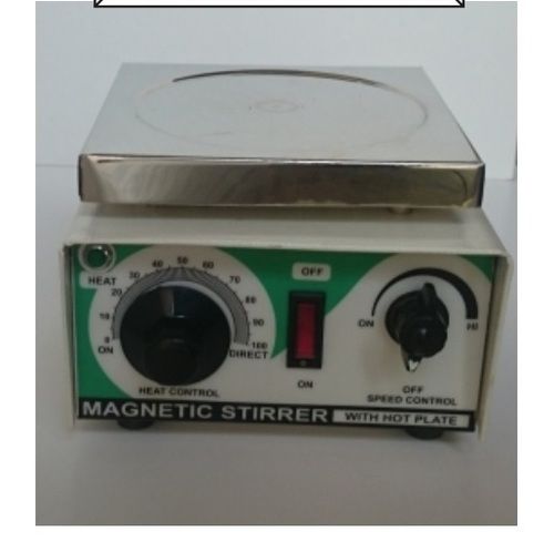 Silver Magnetic Stirrer With Hot Plate