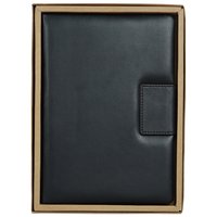 Hardbound Notebook With Magnetic Flap - A5 Size - (Black)