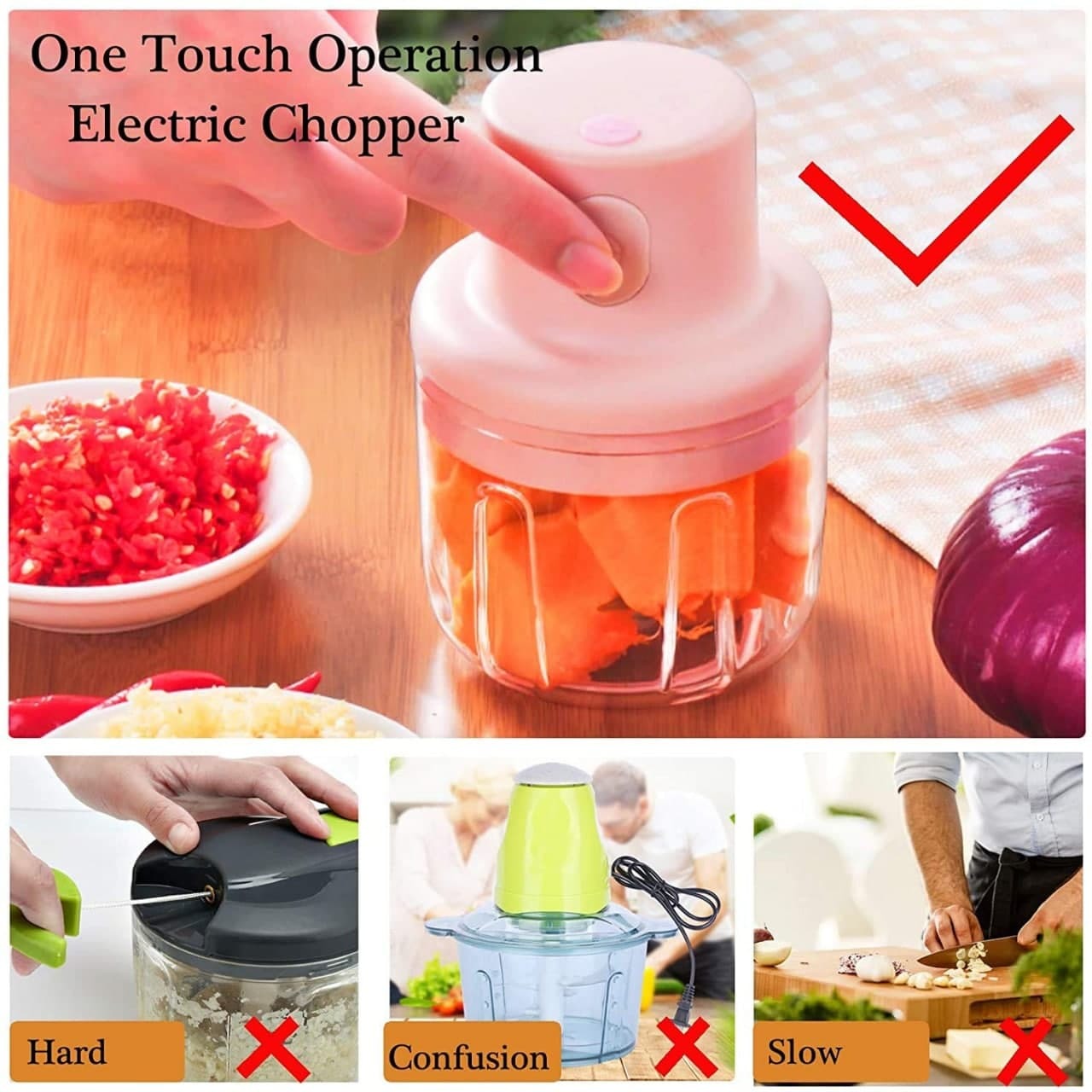 100ml Electric Mini Garlic Chopper