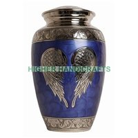 Blue Silver Wings Large Urn