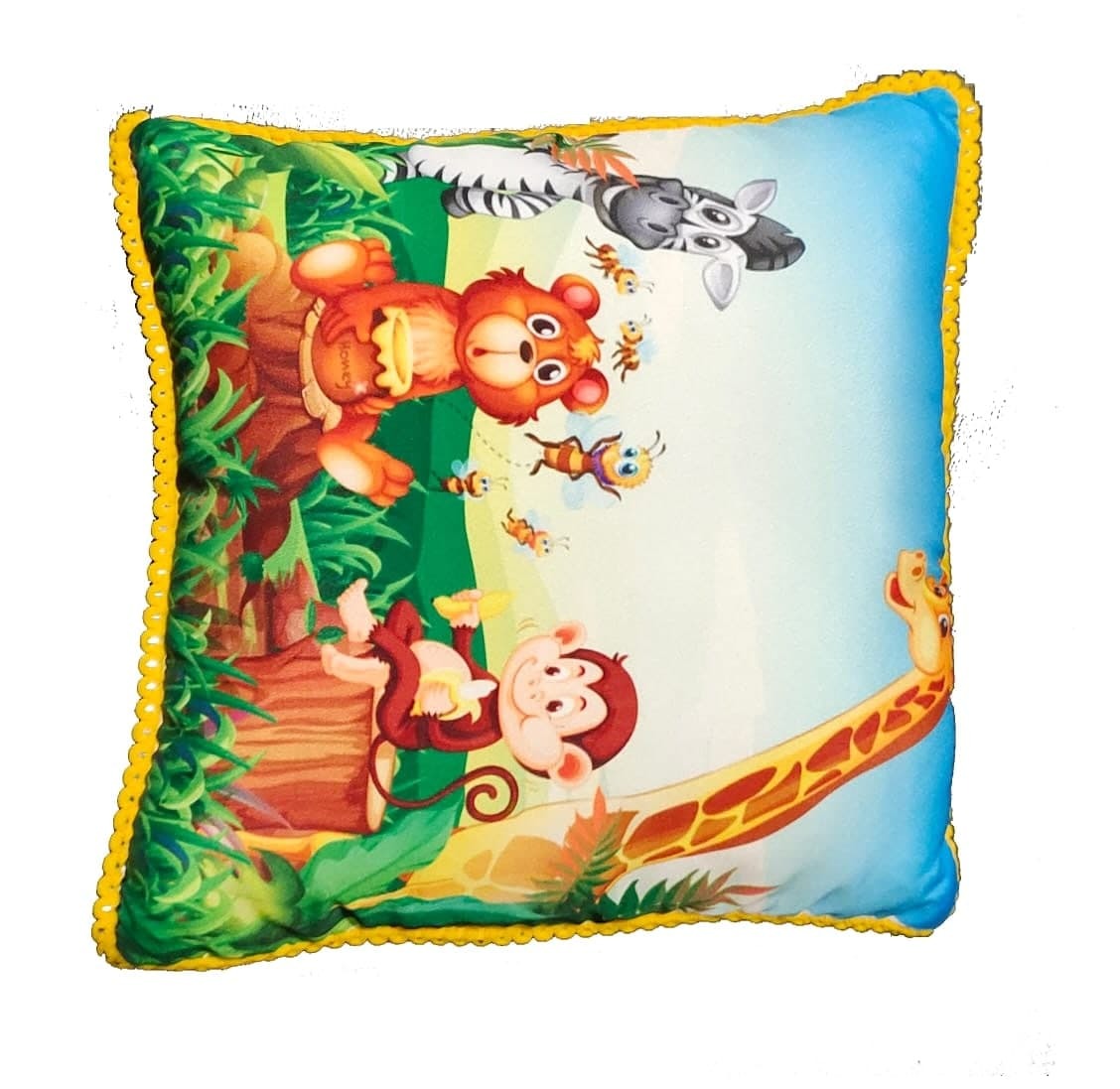 Jurassic Printed Cushion Cover With Filler Size 30*30cms