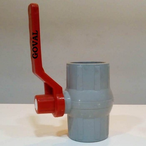 PP Solid Ball Valve White MS Patti Handle